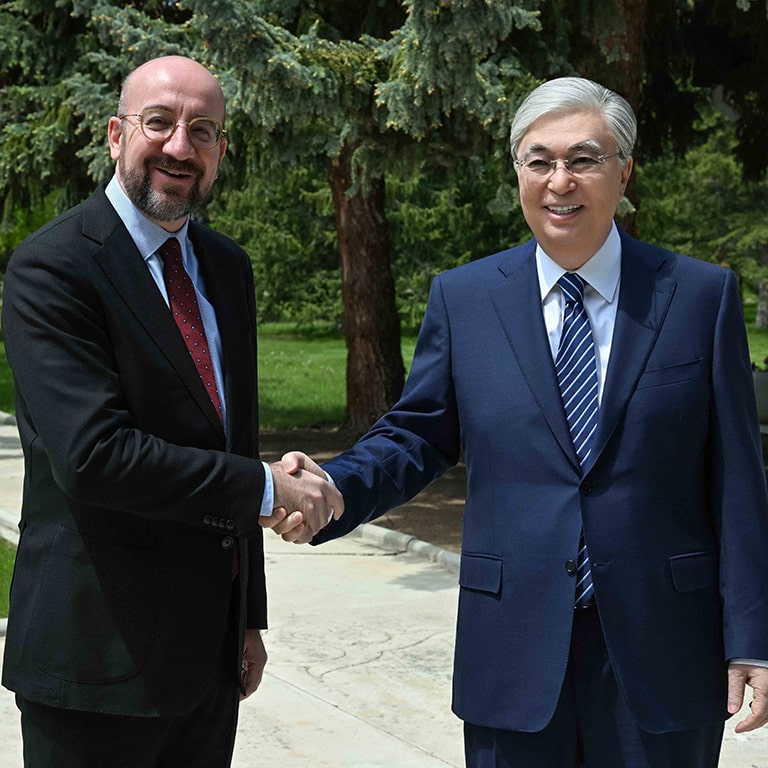 Президент Касым-Жомарт Токаев провел встречу с Президентом Европейского Совета Шарлем